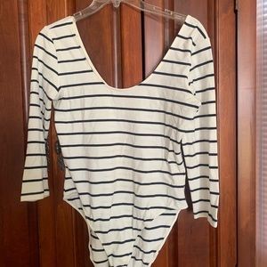 Bodysuit with stripe detailing